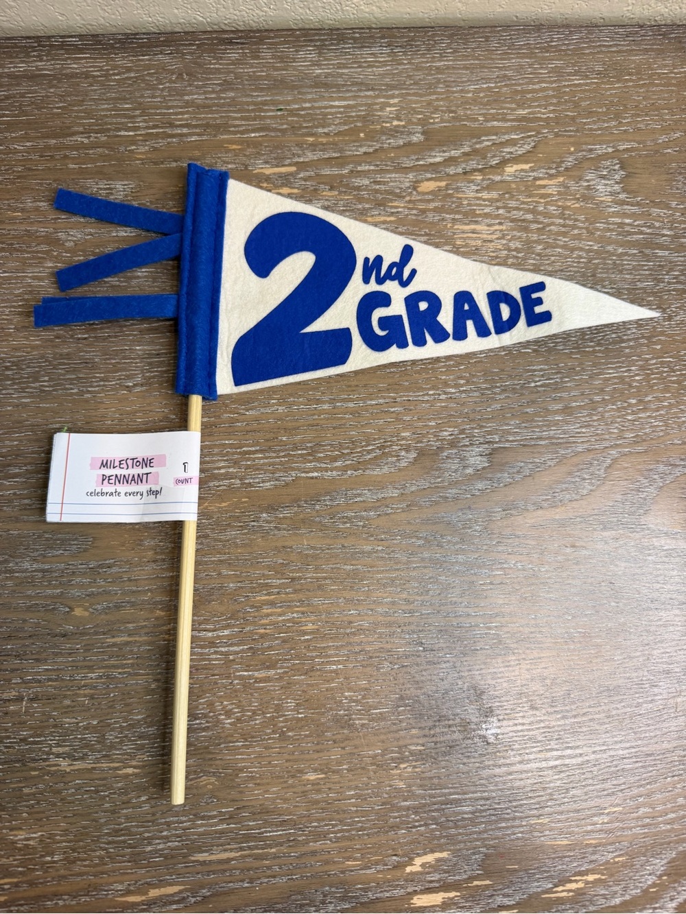Target Bullseye Felt Flag “First Day of 2nd Grade”